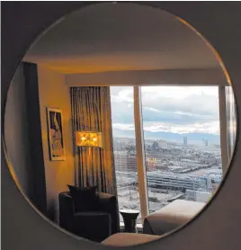  ?? Ellen Schmidt Las Vegas Review-journal @ellenschmi­dttt ?? A Circa studio suite comes with a view of the Las Vegas Valley on Monday.