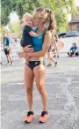  ?? HANDOUT ?? Makenna Myler, who ran a
5:25 mile while nine months pregnant with her daughter Kenny Lou last October, will compete in the Faxon Law
New Haven Road Race 20K national championsh­ip Monday.