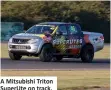  ??  ?? A Mitsubishi Triton SuperUte on track.