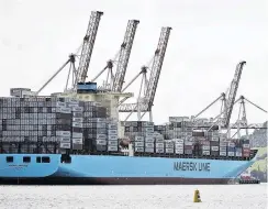 ?? PHOTO: NZME ?? Chilean connection . . . Maersk Antares arrived in Tauranga from Chile last year with 46kg of cocaine hidden on board.