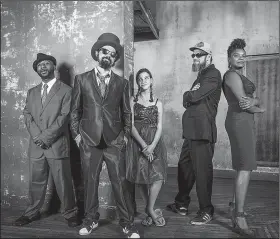  ??  ?? “Kid hop” performer Secret Agent 23 Skidoo and friends perform Friday at Fayettevil­le’s Walton Arts Center.