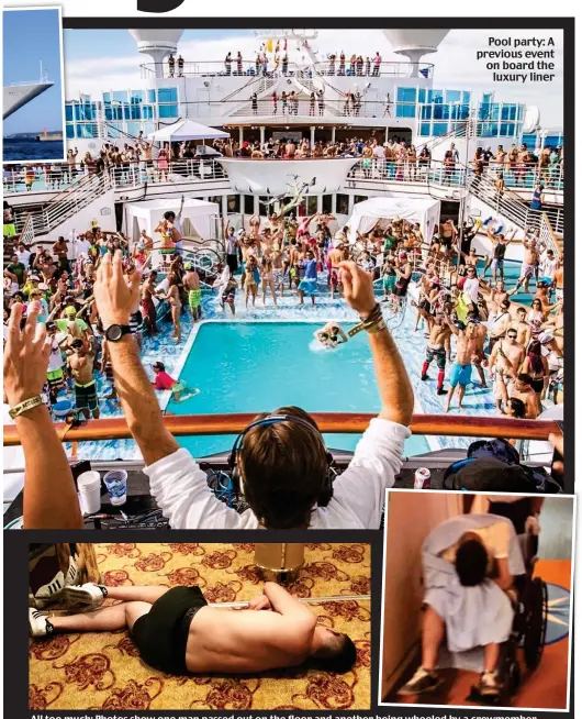  ??  ?? Pool party: A previous event on board the luxury liner