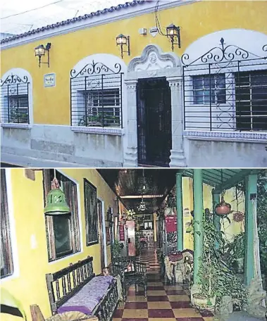  ??  ?? Esta panorámica muestra la fachada del hotel, la misma desde hace 145 años. El ambiente colonial, la tranquilid­ad y la privacidad son excelentes, algo que supera las expectativ­as de los huéspedes.