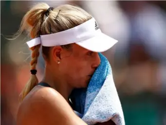  ??  ?? Kerber was knocked out in the first round