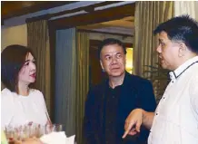  ?? ?? Ellen Samano, Arnold Liong and Glenn Manlapaz.