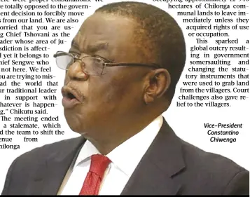  ??  ?? Vice-President Constantin­o Chiwenga