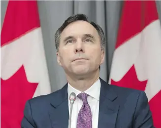 ??  ?? Finance Minister Bill Morneau: The new financing program could help non-essential retailers who are “facing extreme challenges because they’re literally closed down.”