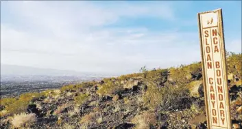  ?? Natalie Burt ?? The Bureau of Land Management is planning to install a permanent visitor center at Sloan Canyon.