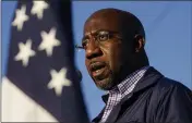  ?? BRYNN ANDERSON — THE ASSOCIATED PRESS FILE ?? Raphael Warnock, a Democratic candidate for the U.S. Senate, speaks during a campaign rally in Marietta, Ga.