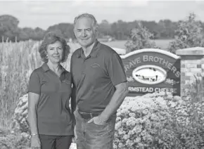  ??  ?? Crave Brothers in Waterloo is a family business for Debbie and George Crave. He is a licensed cheesemake­r.