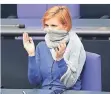  ?? FOTO: AP ?? Linksparte­ichefin Katja Kipping im Bundestag.