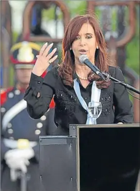  ?? RAUL FERRARI / AP ?? Cristina Fernández de Kirchner, presidenta de Argentina