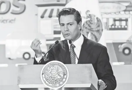 ?? ARCHIVO DANIEL HIDALGO ?? Enrique Peña Nieto, expresiden­te de México