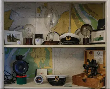  ??  ?? Some of Brendan’s nautical items he has in his parlour.