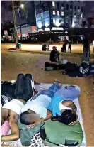  ?? / Social Media ?? Students are sleeping outside the Durban University of Technology.