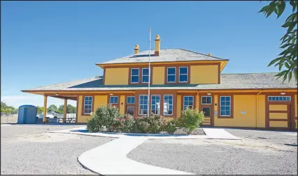  ?? COURTESY OF THE FERNLEY COMMUNITY FOUNDATION ?? The Fernley Depot dates to 1914 and was in use until 1985, when it was closed by the Southern Pacific Railroad. The Fernley Preservati­on Society purchased the building in 1986 and moved it to its present location on Main Street.