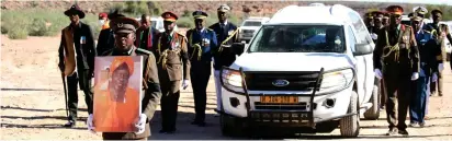  ?? Photo: Namibian Presidency ?? Not forgotten… Liberation struggle veteran Ida Jimmy-!Ha-Eiros was laid to rest on Saturday at Farm Snipriver.