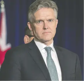  ?? WAYNE CUDDINGTON / POSTMEDIA NEWS ?? Rod Phillips resigned as Ontario's finance minister Dec. 31 after touching off a political
storm by leaving for Caribbean vacation on Dec. 13.