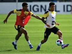  ?? (Getty) ?? Jadon Sancho has travelled for Borussia Dortmund’s training camp