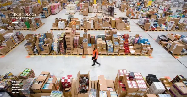  ??  ?? Efficient system: Amazon distributi­on centre