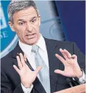  ??  ?? Acting director of U.S. Citizenshi­p and Immigratio­n Services Ken Cuccinelli believes Lazarus’s poem refers only to people coming from Europe.