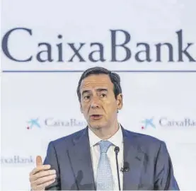  ?? EUROPA PRESS ?? Gonzalo Gortázar, consejero delegado de CaixaBank, ayer.