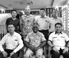  ??  ?? Ganesh (seated centre) with (seated from left) Paul Wong, James Leong and others during the courtesy call.