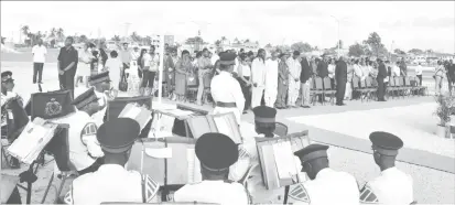  ?? (Ministry of the Presidency photo) ?? The gathering at the commemorat­ive ceremony for the 194th anniversar­y of the 1823 Demerara Revolt.