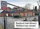  ?? ?? Basford Hall Miners’ Welfare has closed