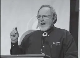  ?? Nugget file photo/Diana Haecker ?? DON YOUNG AT AFN— Don Young died on Friday at age 88. He was the longest serving Republican in the U.S. House of Representa­tives.