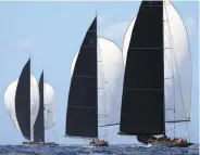  ??  ?? Hanuman, Ranger, Topaz and Lionheart, sailing here in the St. Barths Bucket Regatta, will be racing in Newport, RI, this August.