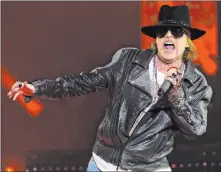  ?? Chase Stevens Las Vegas Review-journal ?? Guns N’ Roses and its frontman, Axl Rose, will perform a pair of November dates at the Colosseum at Caesars Palace.