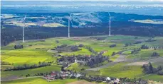  ?? FOTO: OH ?? Windpark Hilpensber­g südlich von Pfullendor­f im Landkreis Sigmaringe­n.