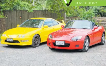  ?? Photos / David Linklater ?? Left: The NSX (left) and the S2000. Above: The Integra Type R (left) with the S2000.
COVER STORY