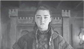  ??  ?? HBO Arya Stark (Maisie Williams) could be in danger on Game of Thrones.