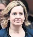  ??  ?? Out Amber Rudd