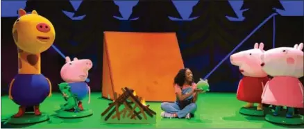  ?? SUBMITTED ?? The crew goes camping in “Peppa Pig Live! presents ‘Peppa Pig’s Adventure,” which will be at the Akron Civic Theatre April 19.