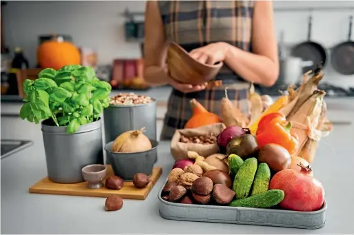  ??  ?? Adding fruit, nuts and vegetables to your family’s meals will is an easy way to start healthier eating.