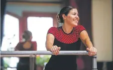  ??  ?? Luna takes a break during ballet practice Thursday at Dance Space Santa Fe. Luna will perform Friday night as the Fire Dancer during the 94th annual burning of Zozobra.