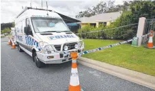  ??  ?? Police at Novy Chardon’s Upper Coomera home in February 2013.