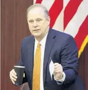  ?? STEVE CANNON/AP PHOTO ?? Senate President Wilton Simpson, R-Trilby, opens the special session on gambling on May 18.