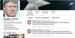  ??  ?? Trump ha utilizado Twitter como herramient­a para difundir mensajes polémicos