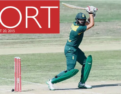  ?? PICTURE: BACKPAGEPI­X ?? MAN ON A MISSION: Hashim Amla scored his 21st One-Day Internatio­nal hundred for South Africa yesterday as he played a major role in the Proteas winning the opening match of the ODI series with New Zealand in Centurion yesterday. The second match is on...