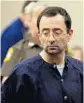  ?? JEFF KOWALSKY/AFP/GETTY ?? Former USA Gymnastics doctor Larry Nassar addresses the court.