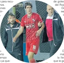 ??  ?? ante OlimEl 30/9/2015, sufrió pia en Asunción, la rotura del ligamento de la cruzado y meniscos Volvió el rodilla izquierda. 17/9/16 con Quilmes.