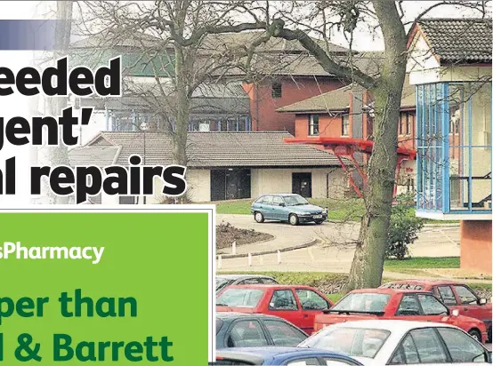  ??  ?? The Hospital of St Cross in Rugby has the most high risk repairs outstandin­g