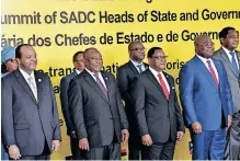  ?? ELMOND JIYANE GCIS ?? PRESIDENT Cyril Ramaphosa, second from left, joined other Southern African Developmen­t Community (SADC) Heads of State and Government at the 42nd Ordinary Summit held in Kinshasa, Democratic Republic of Congo, this week. |