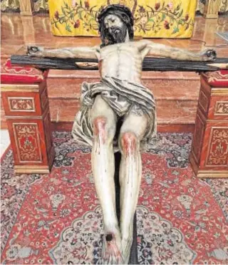  ?? ABC ?? El Cristo del Buen Fin, en San Antonio de Padua, tras la restauraci­ón