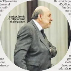  ?? J. Castaño / ACN ?? Boriss Cilevičs, en el Parlament, el año pasado.