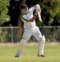  ?? PHOTO: DAVID UNWIN/STUFF ?? Dave Meiring scored a century for Manawatu¯ in a losing effort against Hawke’s Bay on Sunday.